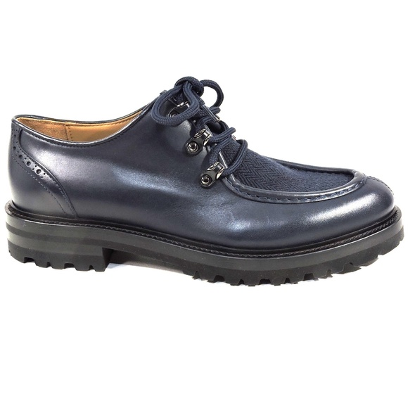 ALBERTO CICCIOLI ?? MEN\'S BLUE LEATHER FASHION OXFORD SHOES main image 6